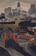 George Copeland Ault From Brooklyn Heights oil